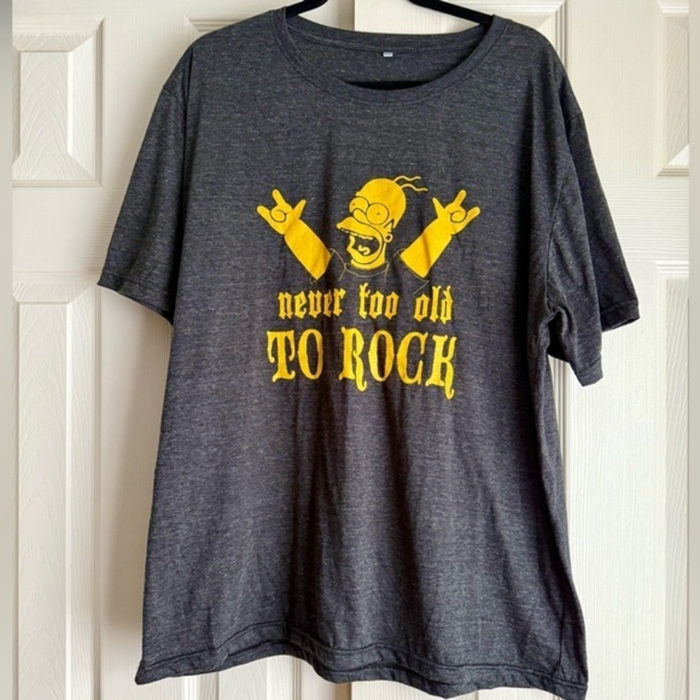 The Simpsons Homer Simpson Gray Graphic T-Shirt